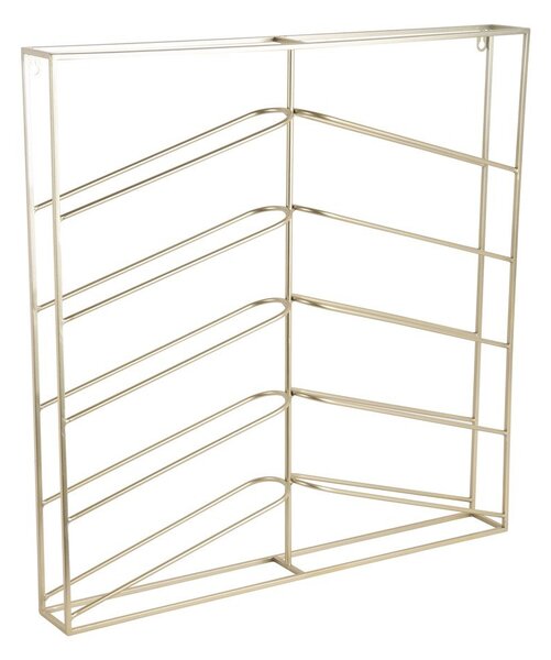 Portabottiglie da parete dorato in metallo numero di bottiglie 10 67x66x7,5 cm Cuadro – PT LIVING