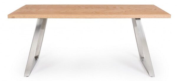 Tavolo Rettangolare Fisso 180x90x76 cm Kashar in Legno Acciaio