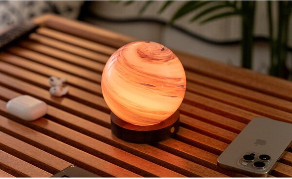 Decorazione luminosa marrone/colore naturale scuro con ricarica USB ø 8 cm Polar Cloud – Gingko