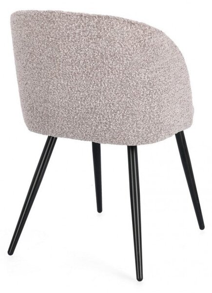 Set 2 Sedie 53x57x81,5 cm Queen in Bouclè