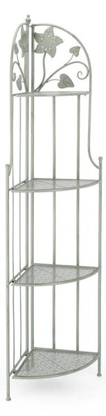 Scaffale Angolare 48x35x165,5 cm Harriet in Acciaio Salvia