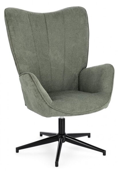 Poltrona Soggiorno 69x72x106 cm Inas in Tessuto Verde