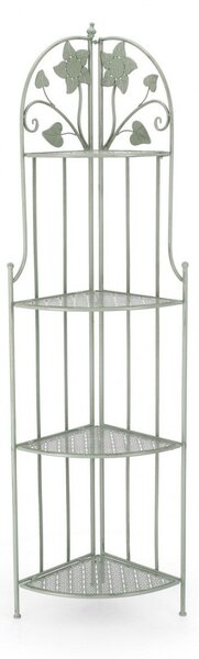 Scaffale Angolare 48x35x165,5 cm Harriet in Acciaio Salvia