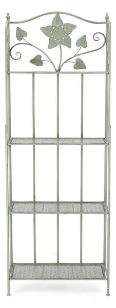 Scaffale 4 Ripiani 59x28x167 cm Harriet in Acciaio Salvia