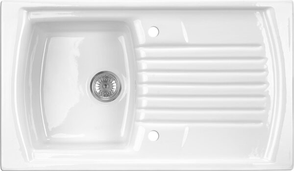 1-bowl ceramic sink with drainer
