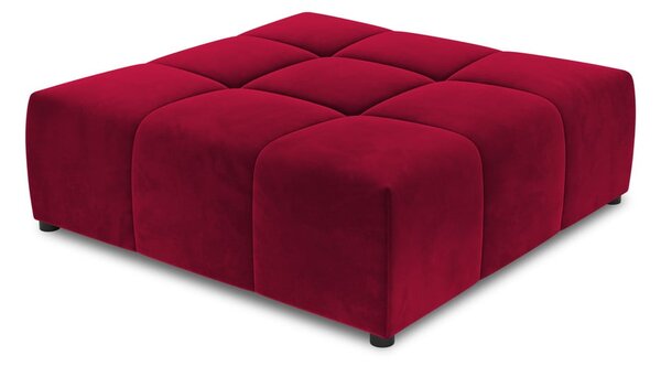 Poggiapiedi rosso con rivestimento in velluto Rome Velvet – Cosmopolitan Design