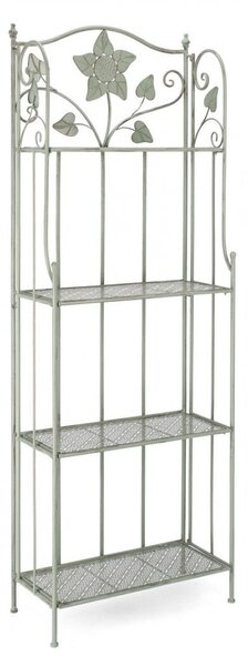 Scaffale 4 Ripiani 59x28x167 cm Harriet in Acciaio Salvia