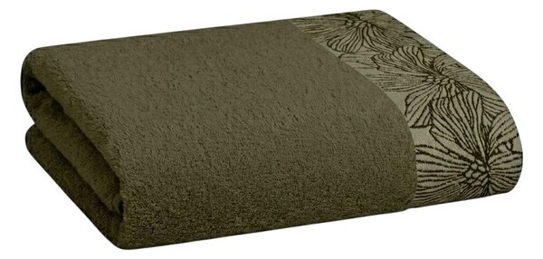 Asciugamano tipo terry verde scuro in cotone 70x140 cm Valencia – My House