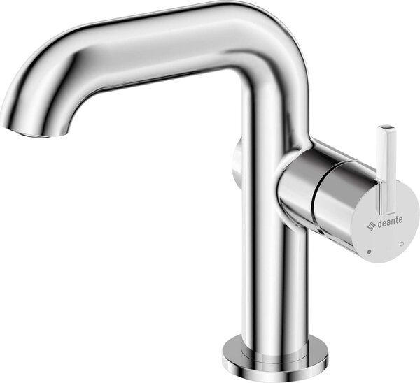 Washbasin mixer with rectangular spout