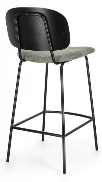Set 2 Sgabelli 43,5x52,5x93,5 cm Sienna in Tessuto Verde