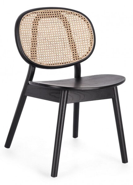 Sedia 49x42x81 cm Yves in Legno Nero