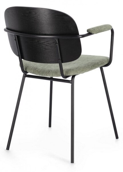 Set 2 Sedie 57x60x80 cm Sienna in Tessuto Verde