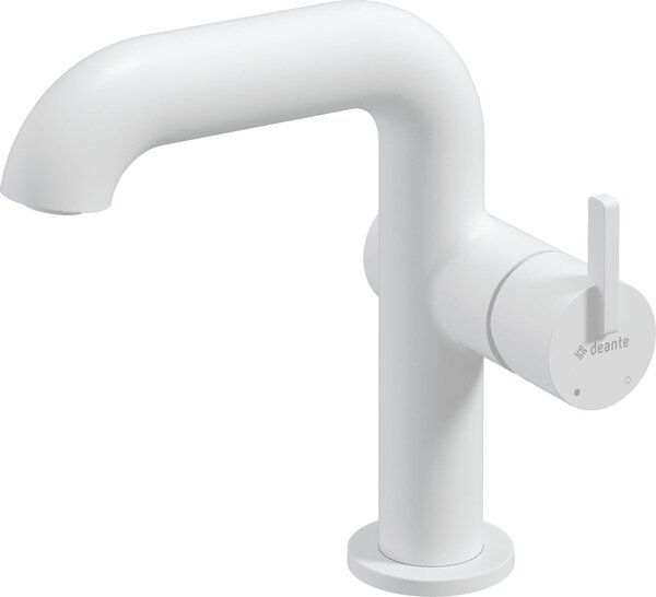 Washbasin mixer with rectangular spout