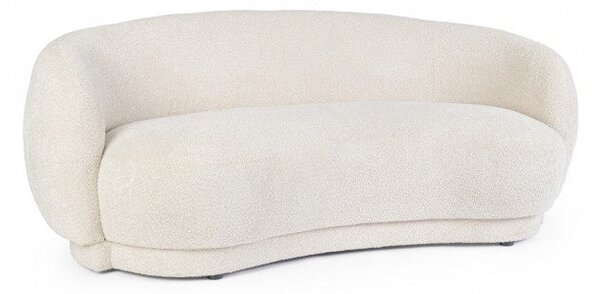 Divano 2 Posti 191x93x73 cm Tecla in Bouclè Naturale