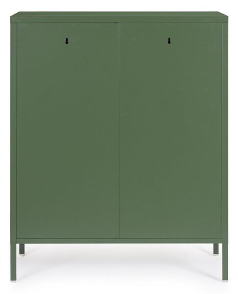 Mobile Basso 2 Ante 40x80x101,5 cm Cambridge in Acciaio Verde