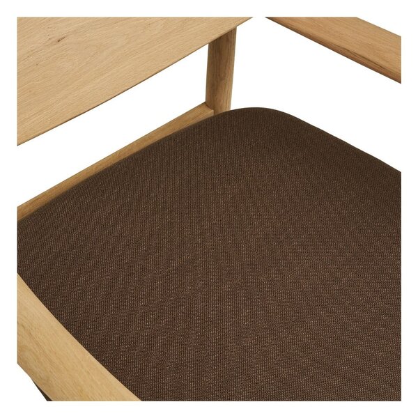 Poltrona con poggiapiedi marrone Olvera – House Nordic