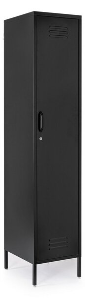 Armadio 1 Anta 46x38x185 cm Cambridge in Acciaio Nero