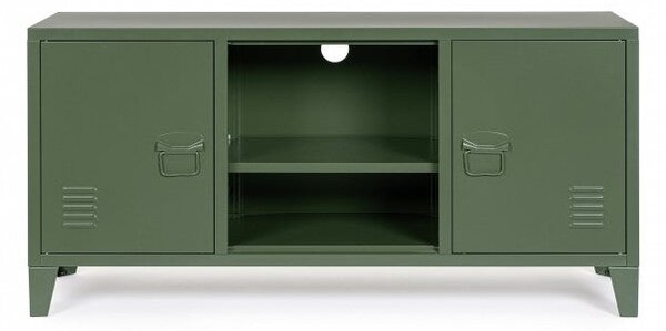 Mobile TV con 2 Ante 40x120,5x58,5 cm Cambridge in Acciaio Verde