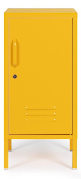 Comodino 1 Anta 40x35x76 cm Cambridge in Acciaio Giallo