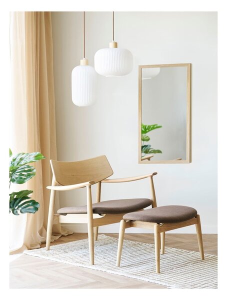 Poltrona con poggiapiedi marrone Olvera – House Nordic