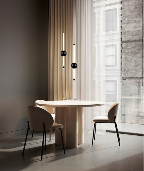 Lampadario LED nero opaco con intensità regolabile Melita – Trio
