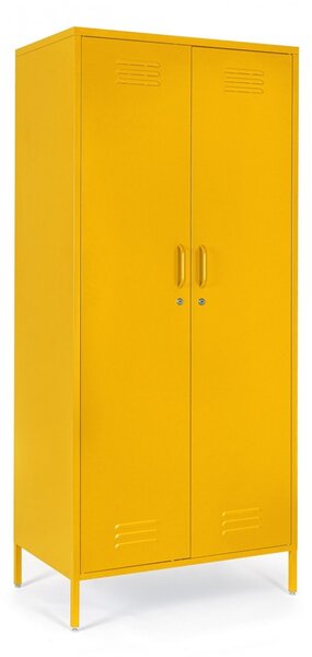 Armadio 2 Ante 50x80x185 cm Cambridge in Acciaio Giallo