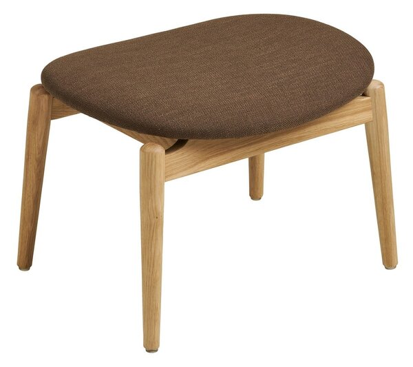 Poltrona con poggiapiedi marrone Olvera – House Nordic