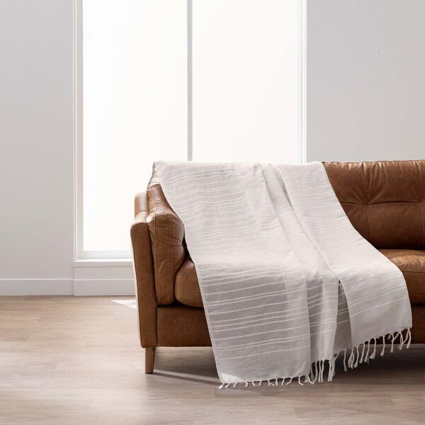 Copriletto color crema in cotone 125x150 cm Lilia – douceur d'intérieur
