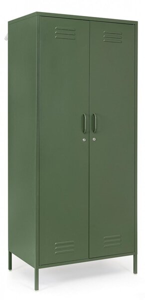 Armadio 2 Ante 50x80x185 cm Cambridge in Acciaio Verde