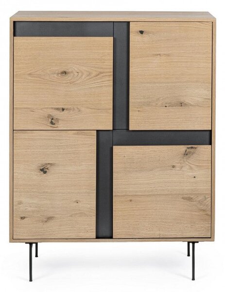 Mobile Soggiorno 4 Ante 90x40x120 cm Stanwood in Legno