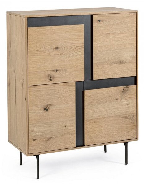 Mobile Soggiorno 4 Ante 90x40x120 cm Stanwood in Legno