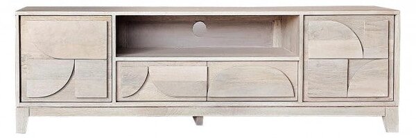 Mobile TV con 2 Ante 2 Cassetti 160x40x48 cm Archita in Legno