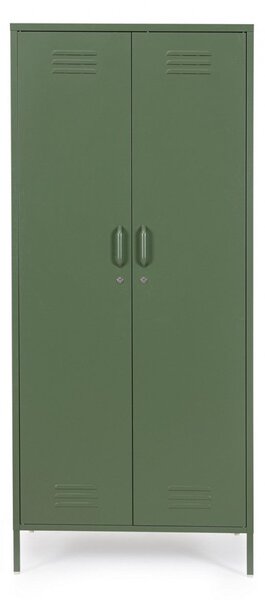 Armadio 2 Ante 50x80x185 cm Cambridge in Acciaio Verde