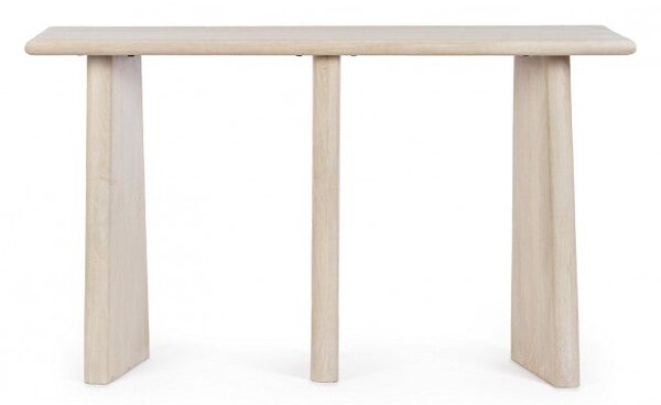 Consolle 130x40x75 cm Caffè White in Legno Naturale