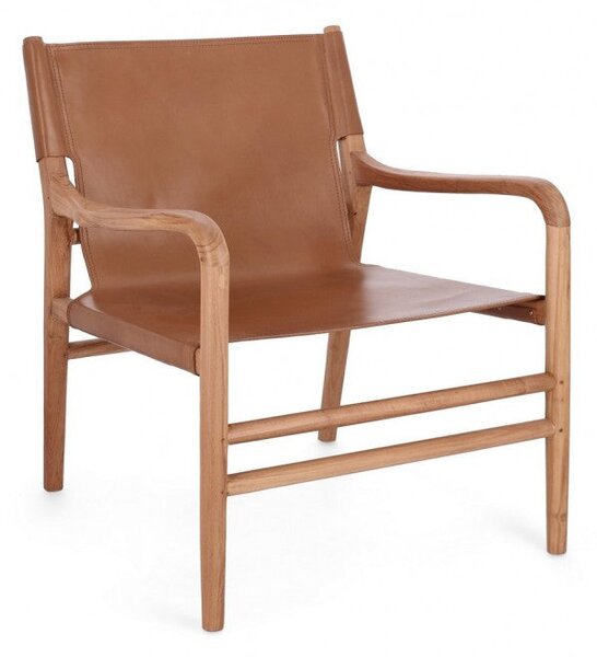Poltrona Soggiorno 70x72x79 cm Caroline in Pelle