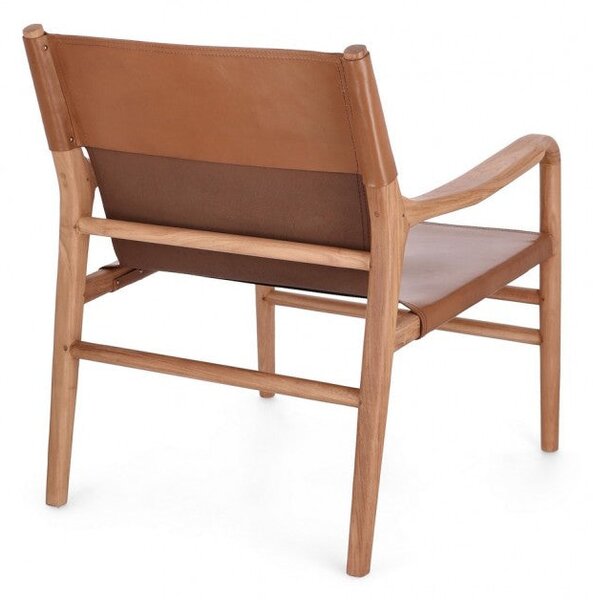 Poltrona Soggiorno 70x72x79 cm Caroline in Pelle