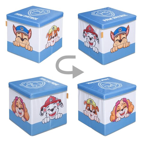 Organizer per giochi da bambino in tessuto 30x30x30 cm Paw Patrol – Roba