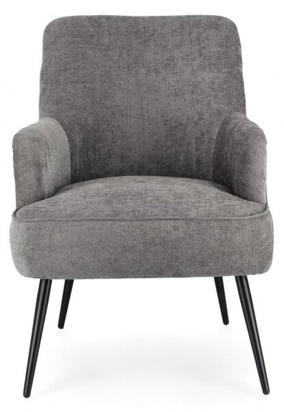 Poltrona Soggiorno 60x67x79 cm Adeline in Tessuto Frost
