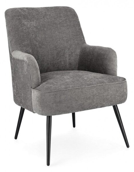 Poltrona Soggiorno 60x67x79 cm Adeline in Tessuto Frost