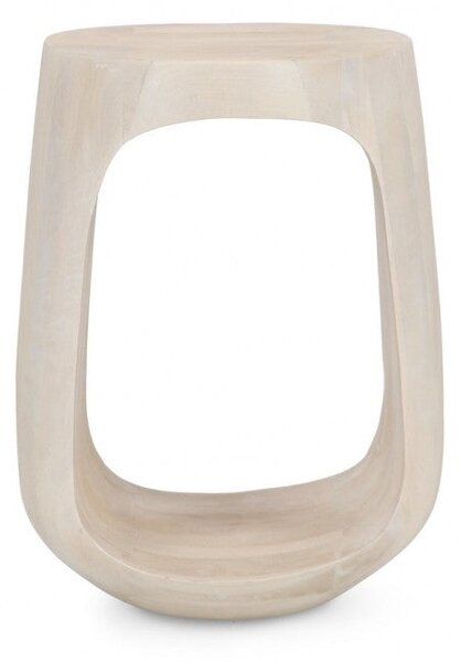 Tavolino Ø 33x45 cm Caffè White in Legno Naturale