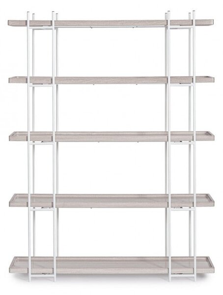 Libreria 4 Ripiani 120x32x164 cm Laurel in Acciaio