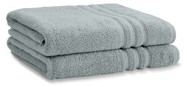 Set di asciugamani tipo terry verde polveroso in cotone 2 pz 90x140 cm Zero Twist – Catherine Lansfield