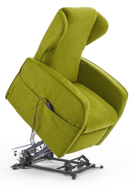 Poltrona Alzapersona Elettrica 2 Motori 73x101x86 cm Adele in Microfibra Dispositivo Medico 1 Verde