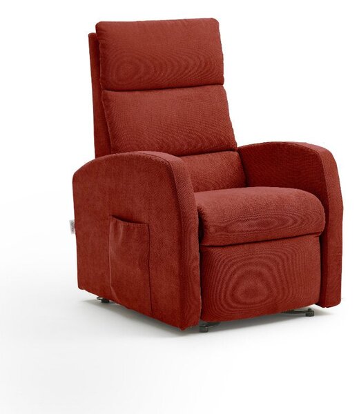 Poltrona Alzapersona Elettrica 2 Motori 72x111x86 cm Martina in Microfibra Dispositivo Medico 1 Rosso