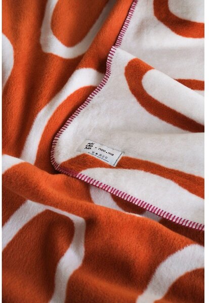 Coperta arancione 150x200 cm Swirl – noo.ma