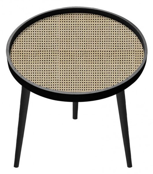 Tavolino 50x50x45 cm Josine in Legno Nero