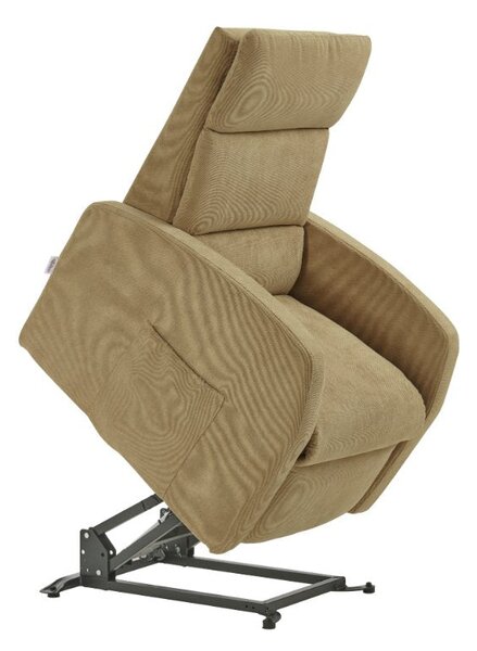 Poltrona Alzapersona Elettrica 2 Motori 72x111x86 cm Martina in Microfibra Dispositivo Medico 1 Cammello