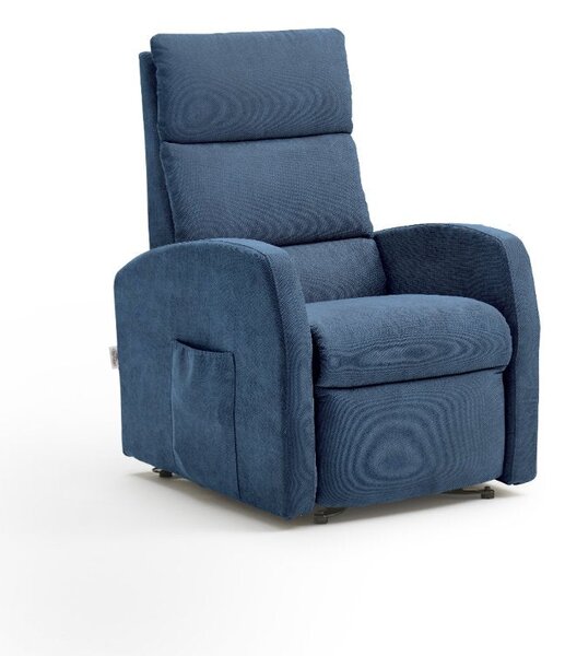 Poltrona Alzapersona Elettrica 2 Motori 72x111x86 cm Martina in Microfibra Dispositivo Medico 1 Celeste
