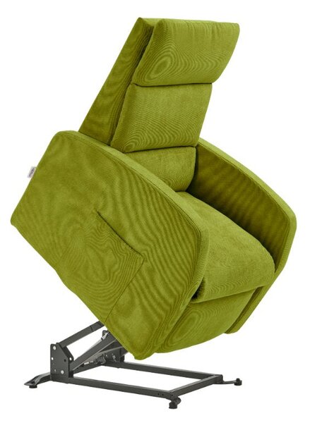 Poltrona Alzapersona Elettrica 2 Motori 72x111x86 cm Martina in Microfibra Dispositivo Medico 1 Verde