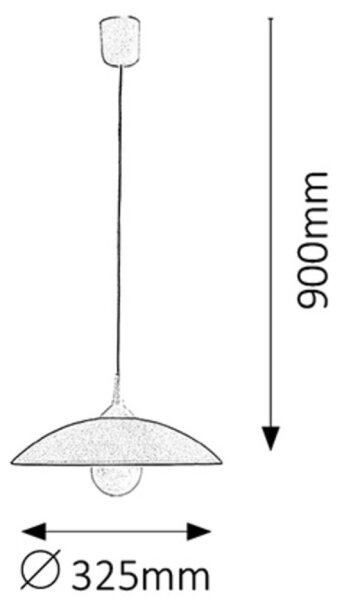 Rabalux 4615 - Lampadario CUPOLA RANGE 1xE27/60W/230V